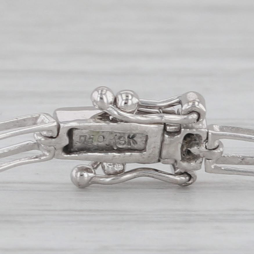Gray 0.20ctw Diamond Tennis Bracelet 18k White Gold 6" 4mm