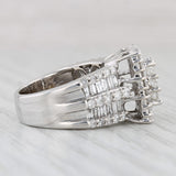 Light Gray 3ctw Princess Diamond Halo Engagement Ring 14k White Gold Size 6.75