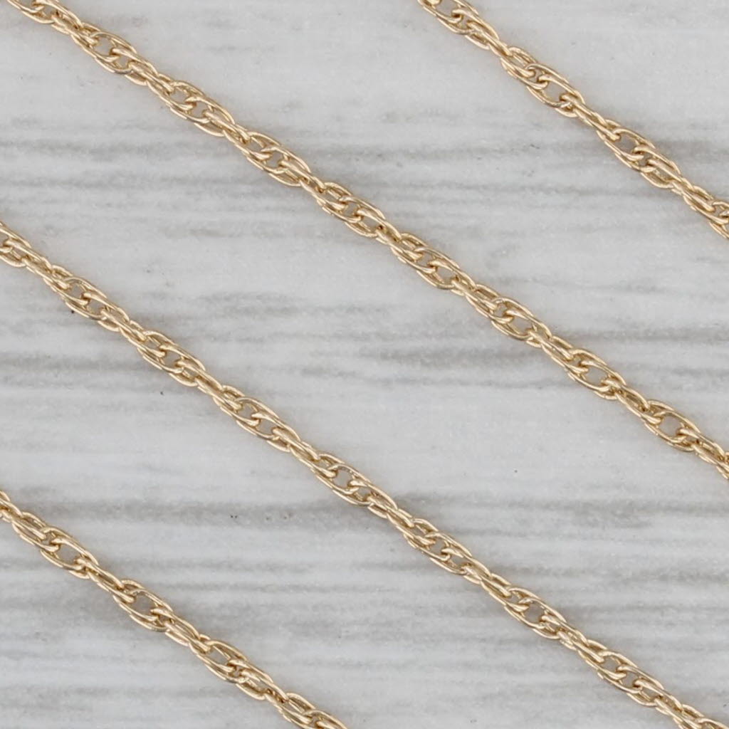 Gray Letter "S" Pendant Necklace 14k Yellow Gold 19" Rope Chain