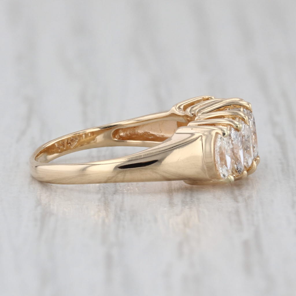 0.87ctw Marquise Diamond Ring 14k Yellow Gold Stackable Wedding Size 4.75