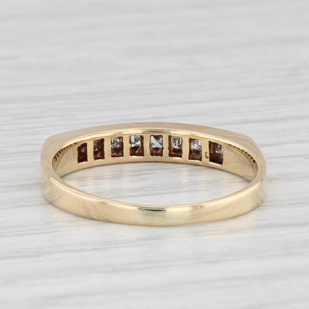 Light Gray 0.50ctw Diamond Wedding Band 18k Yellow Gold Size 7.5 Stackable Channel Set