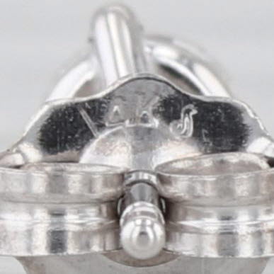 New 0.39ctw Diamond Stud Earrings 14k White Gold Round Solitaire Studs