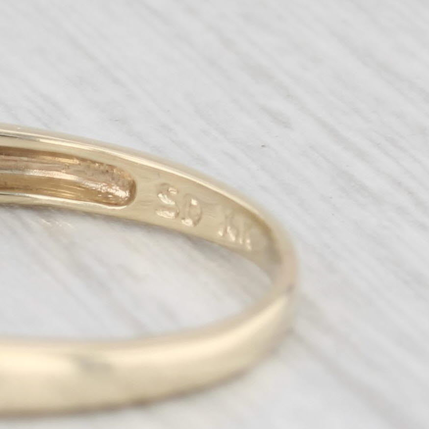 Light Gray 0.22ctw Diamond Wedding Band 14k Yellow Gold Size 8.5 Stackable Anniversary Ring
