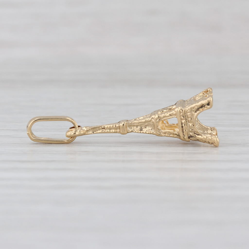 Eiffel Tower Charm 18k Yellow Gold Paris France Souvenir Pendant