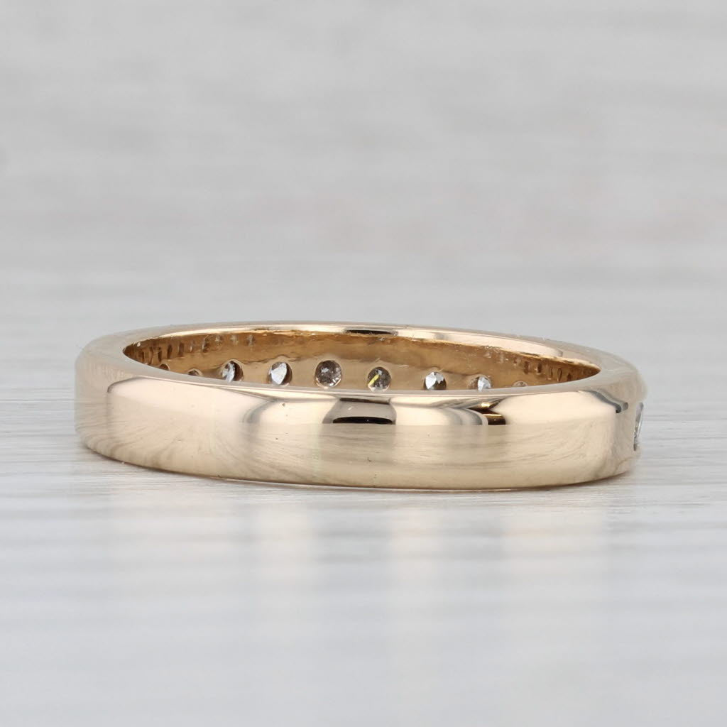 Gray 0.75ctw Channel Set Diamond Wedding Band 14k Yellow Gold Men's Ring