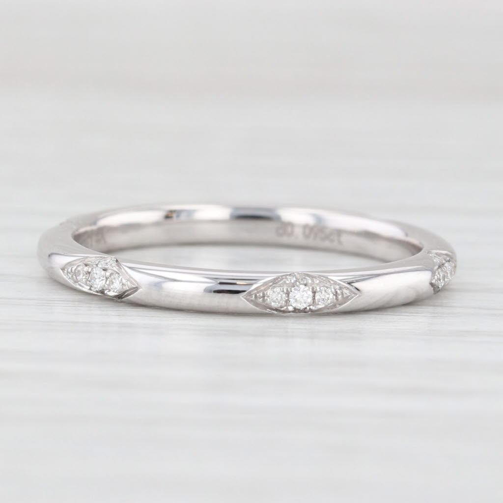 Light Gray New Diamond Wedding Band 14k White Gold Stackable Anniversary Ring Size 6.5