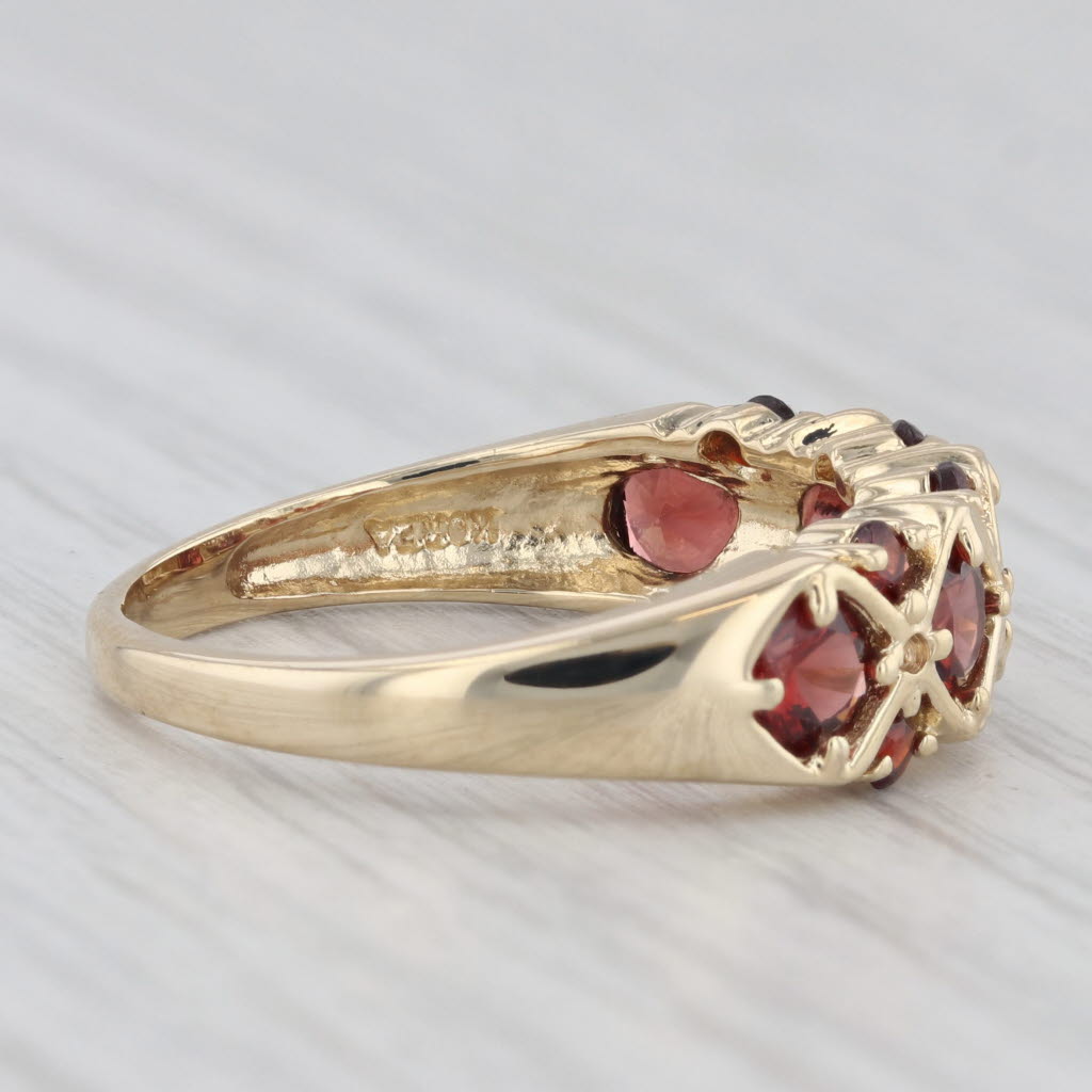 Light Gray 1.60ctw Garnet Ring 10k Yellow Gold Size 7.75 Stackable
