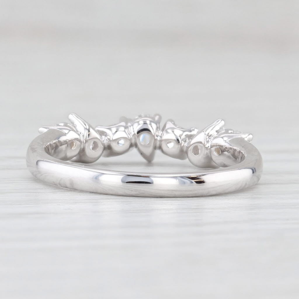 Light Gray New 0.71ctw Diamond Wedding Band 14k White Gold Stackable Anniversary Ring 6.5