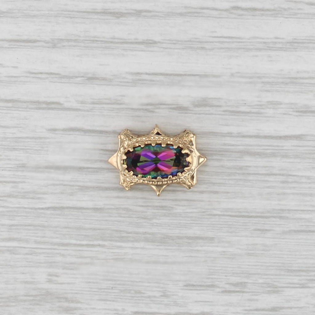 Richard Klein 2.30ctw Purple Mystic Topaz Slide Bracelet Charm 14k Yellow Gold