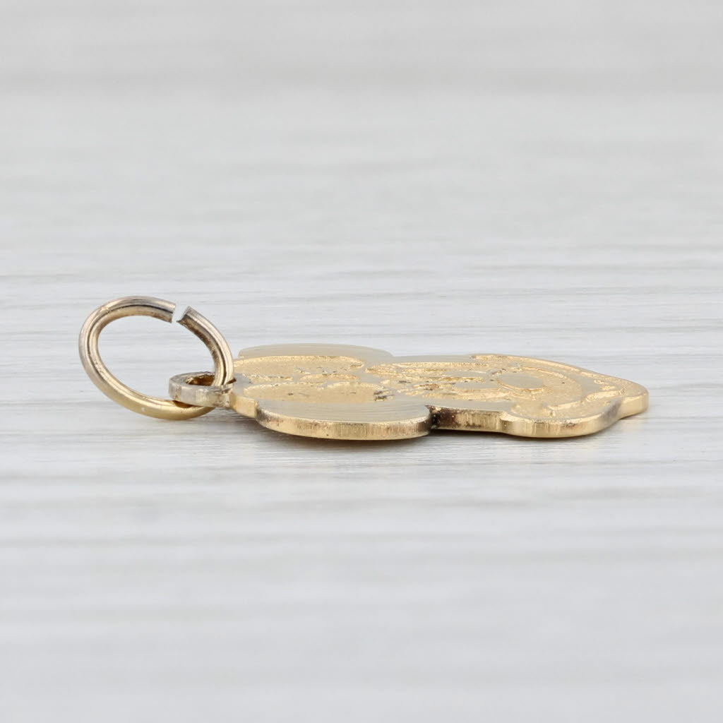 Light Gray Minnie Mouse Pendant Sterling Silver Disney Cartoon Souvenir Charm