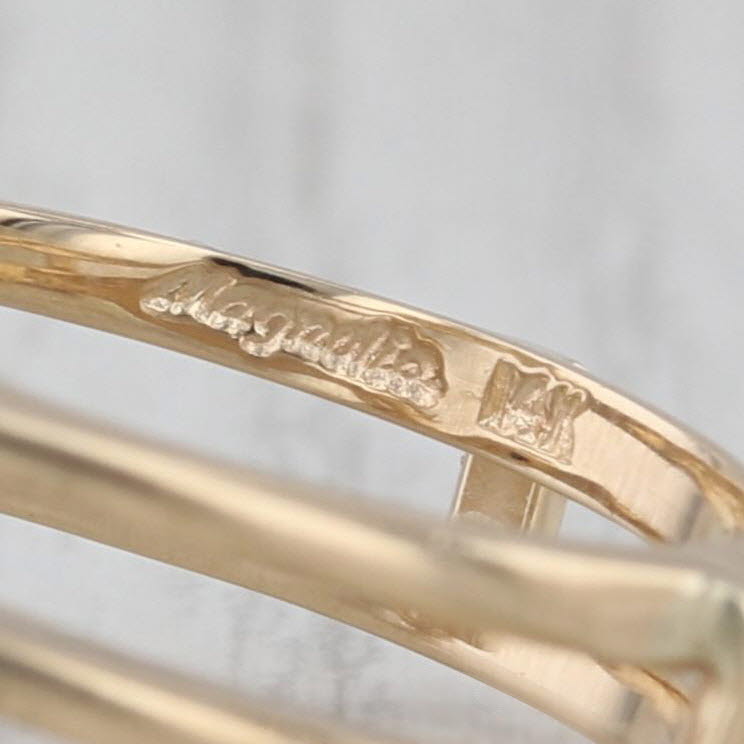 0.40ctw Diamond Ring Jacket Enhancer Bridal 14k Yellow Gold Size 5.5