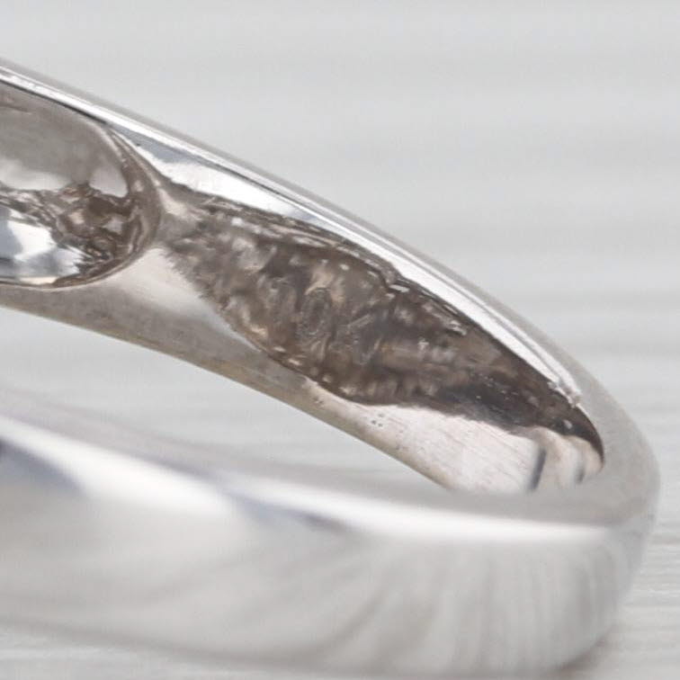 0.75ctw Diamond Custer Ring 10k White Gold Size 7