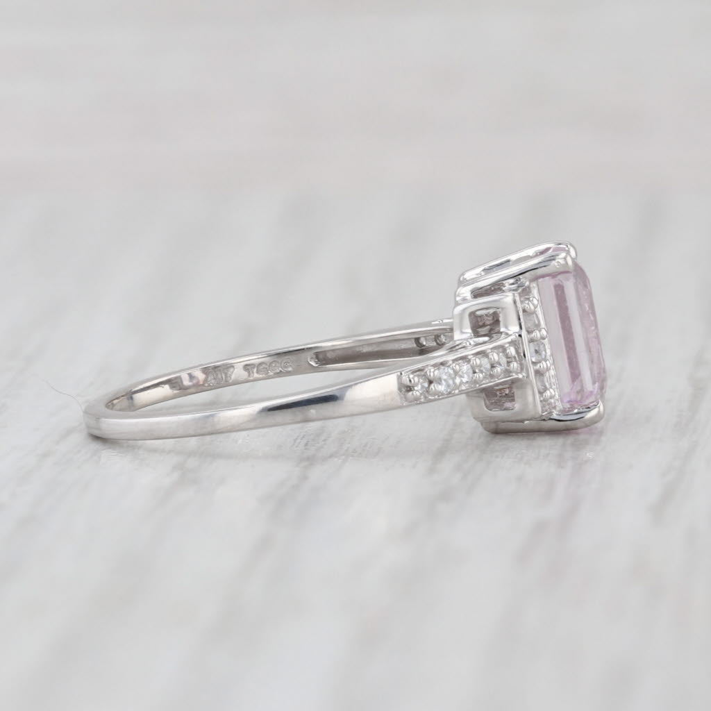 1.87ctw Pink Knuzite Zircon Ring 10k White Gold Size 8.25