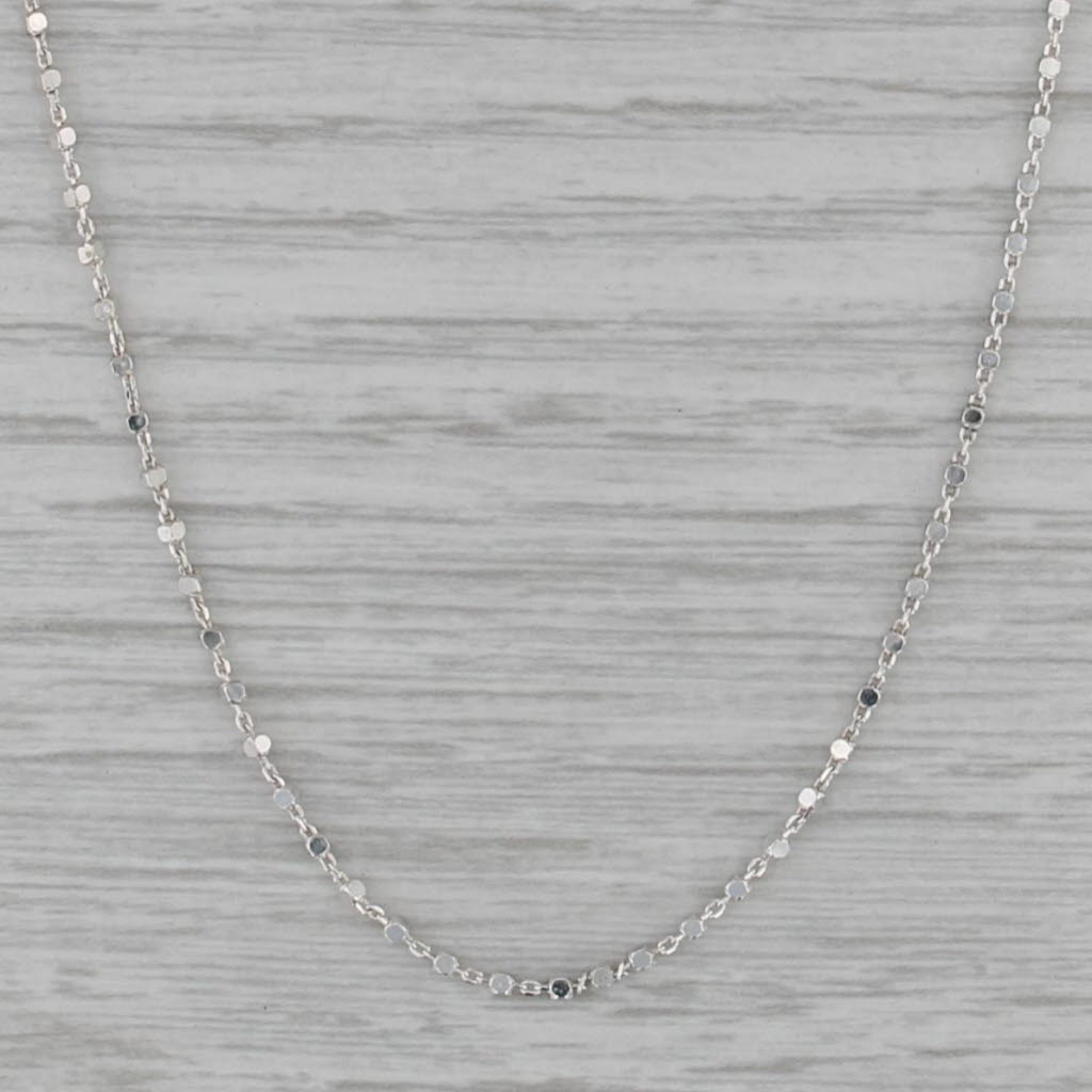 Kendra Scott Satellite Bead Chain Necklace Sterling Silver 16" 17" 18" 1.6mm