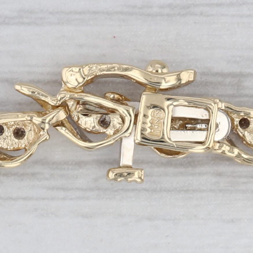 0.90ctw Diamond Tennis Bracelet 14k Yellow Gold 7" 4.7mm