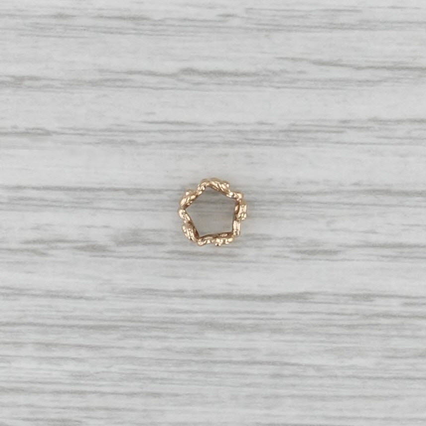 Authentic Pandora Trinity Spacer Charm 14k Gold Retired Bead 750451 Flower