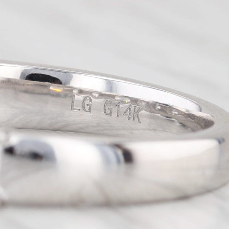Light Gray New 1.59ctw Lab Grown Diamond Wedding Band 14k White Gold Stackable Ring Sz 6.5