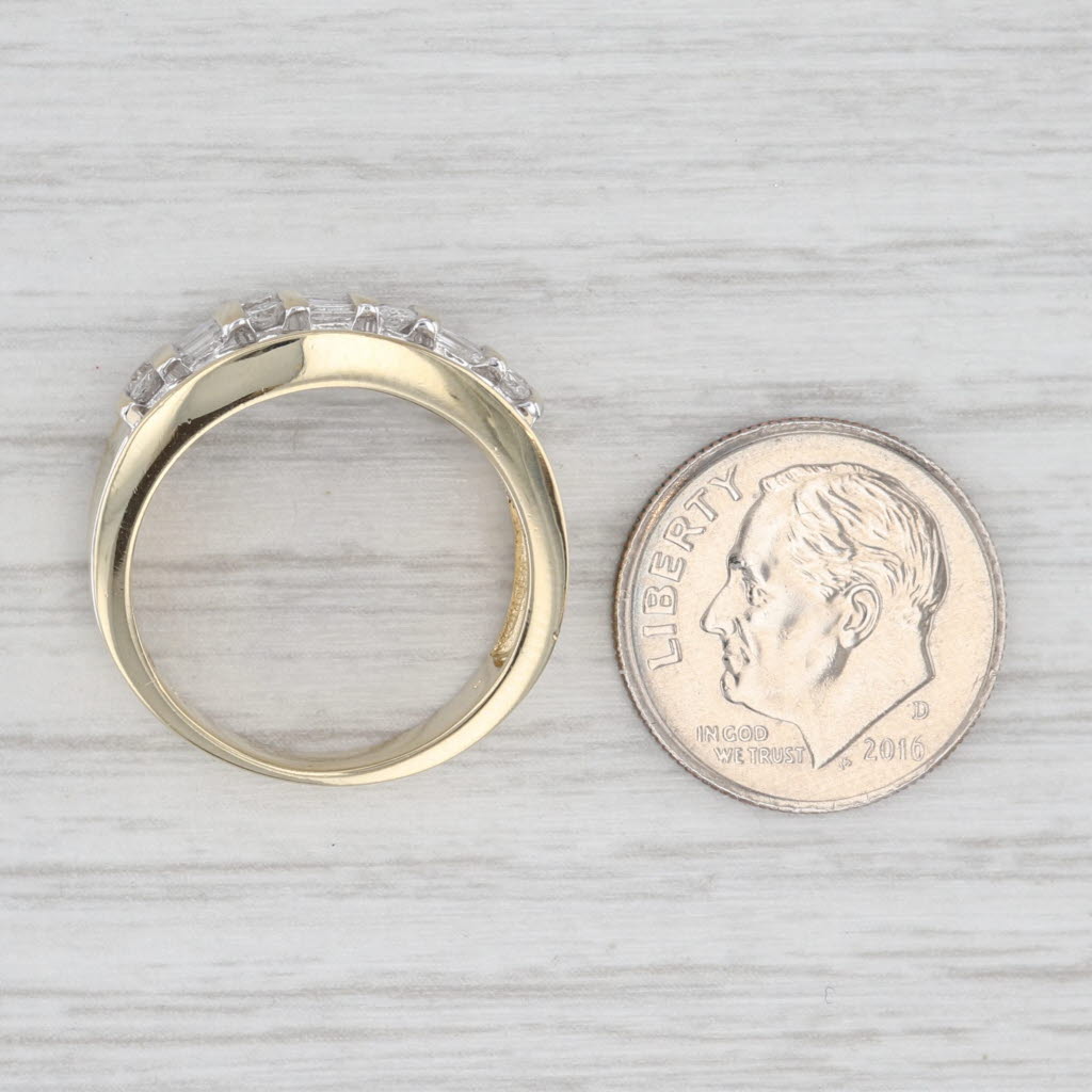 Light Gray 1ctw Diamond Ring 10k Yellow Gold Size 7 Anniversary