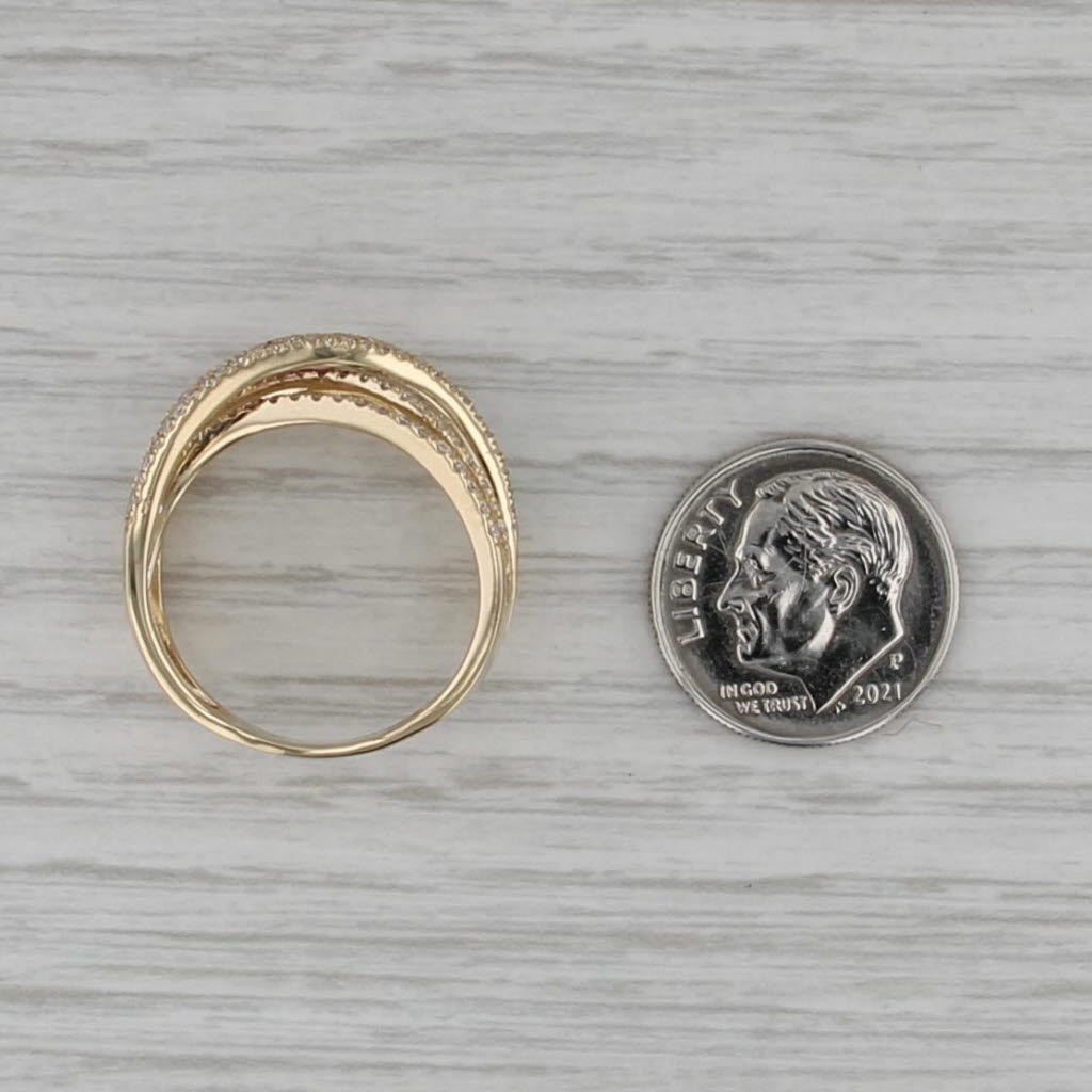 1.90ctw Multi-Color Sapphire Diamond Overlay Ring 14k Yellow Gold Size 8.5