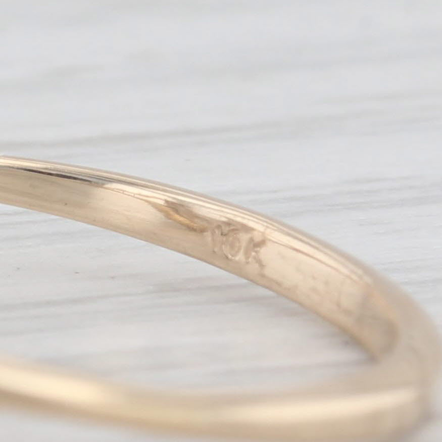 Light Gray Diamond Horseshoe Ring 10k Yellow Gold Size 7 Western Good Luck
