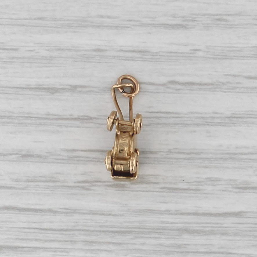 Vintage Baby Carriage Stroller Charm 14k Yellow Gold New Mom Keepsake Pendant