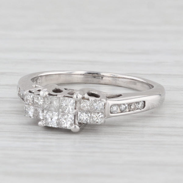 0.50 ctw Diamond 3-Stone Engagement 14K White Gold Size 5.75 Ring