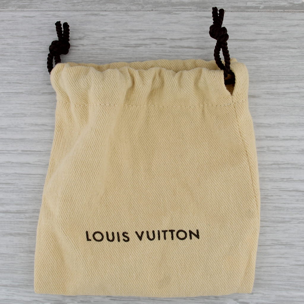 Louis Vuitton Porte Cles Sphere Key Chain Bag Charm w/ Box Papers Silver Toned