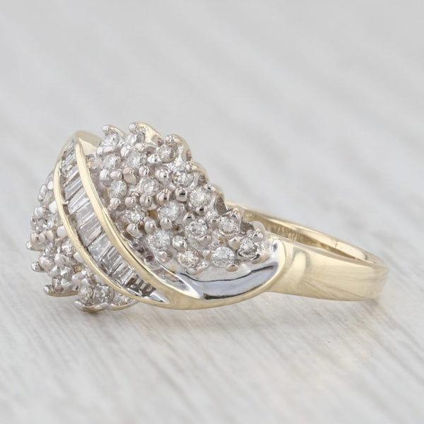 0.34ctw Diamond Cluster Ring 10k Yellow Gold Size 7 Cocktail