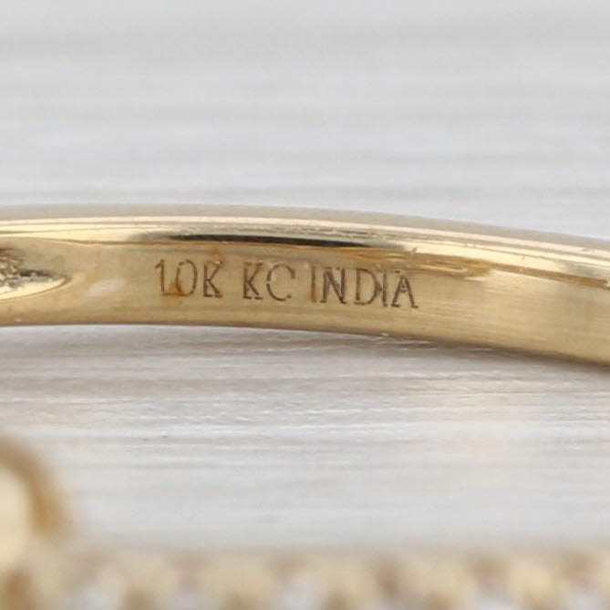0.22ctw Diamond Ring 10k Yellow Gold Size 7 Stackable Engagement
