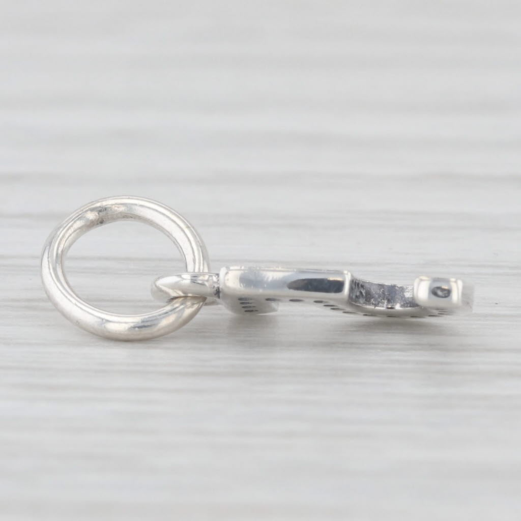 Light Gray New Authentic Pandora Number 5 Dangle Charm 791343CZ Clear CZ Pendant Silver