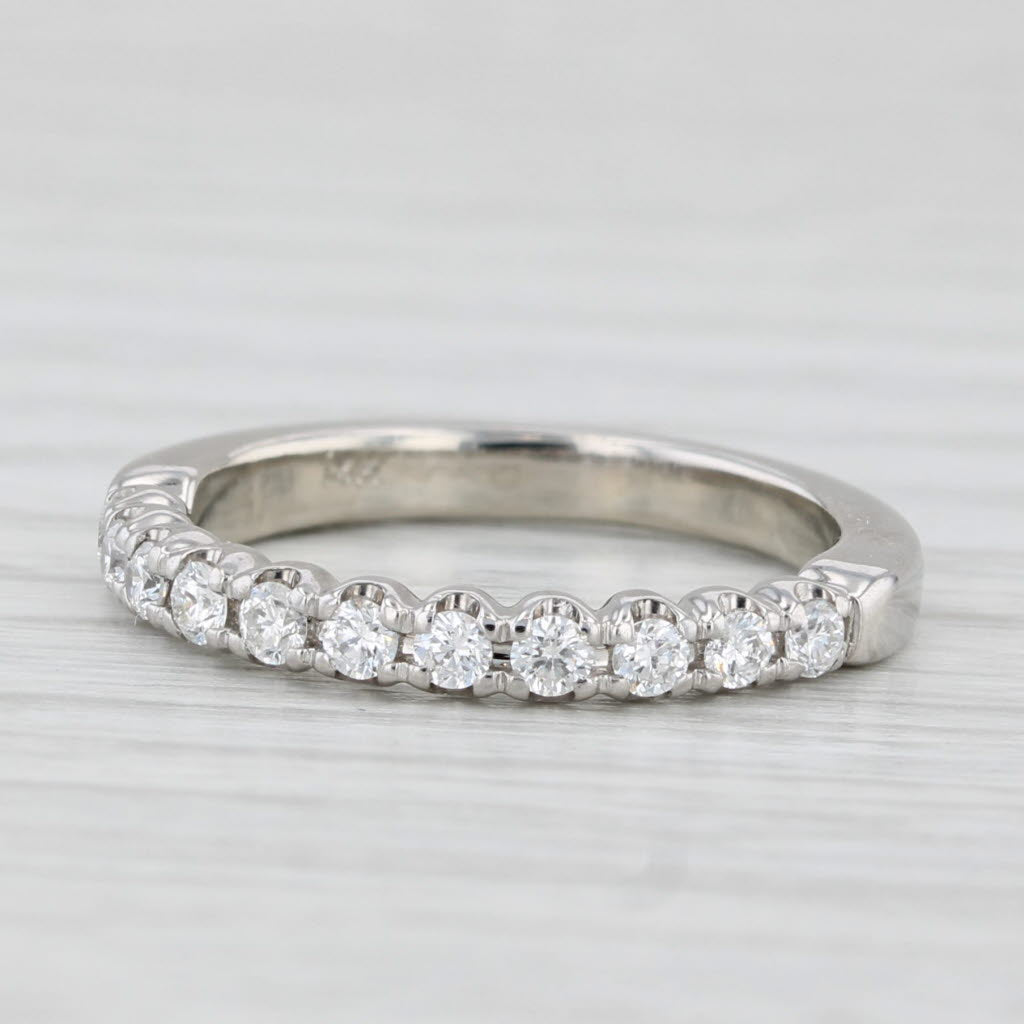 Light Gray 0.25ctw Diamond Stackable Ring 14k White Gold Size 4.75 Wedding Anniversary Band