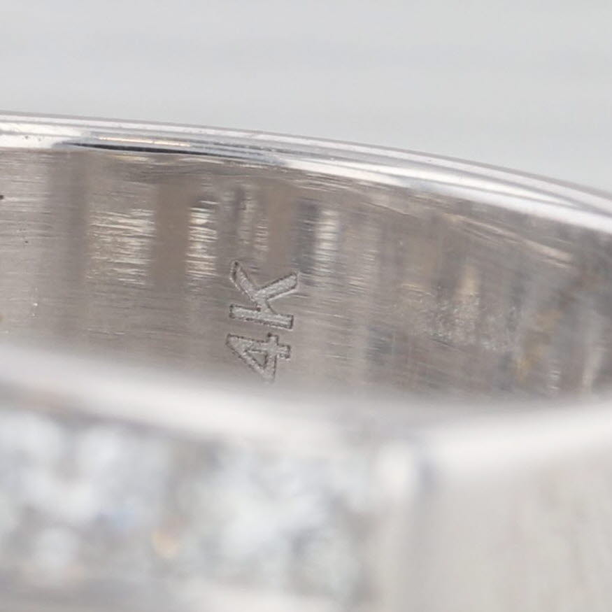 Light Gray 4.17ctw Diamond Soldered Wedding Band Engagement Ring Bridal Set 14k Gold IGI