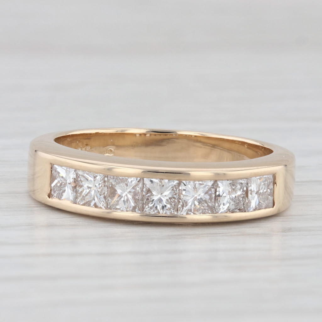 Light Gray 1.25ctw Diamond Men's Wedding Band 14k Yellow Gold Size 10.25-10.75 Ring