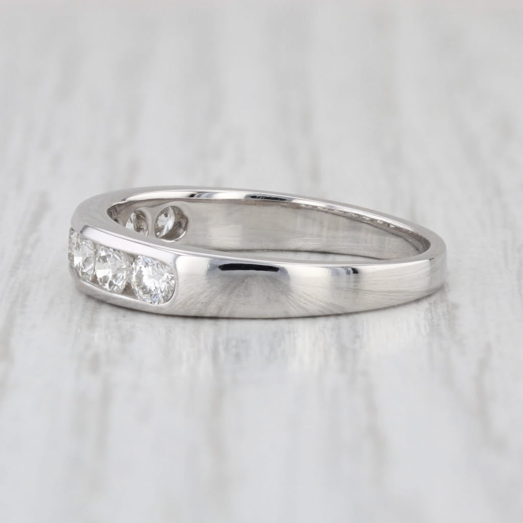 Hearts on Fire 0.70ctw Diamond Wedding Band 18k White Gold Sz 7.5 Ring stackable