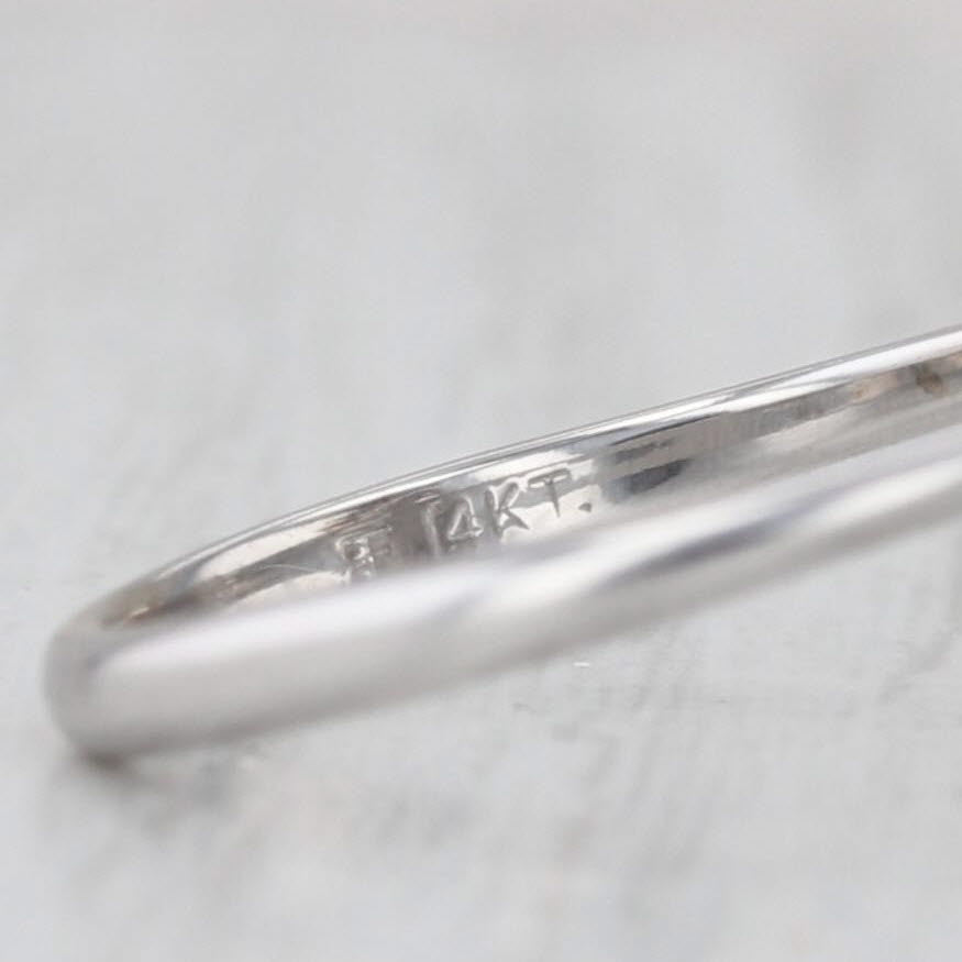 0.36ctw Diamond Halo Ring 14k White Gold Size 6 Marquise Engagement