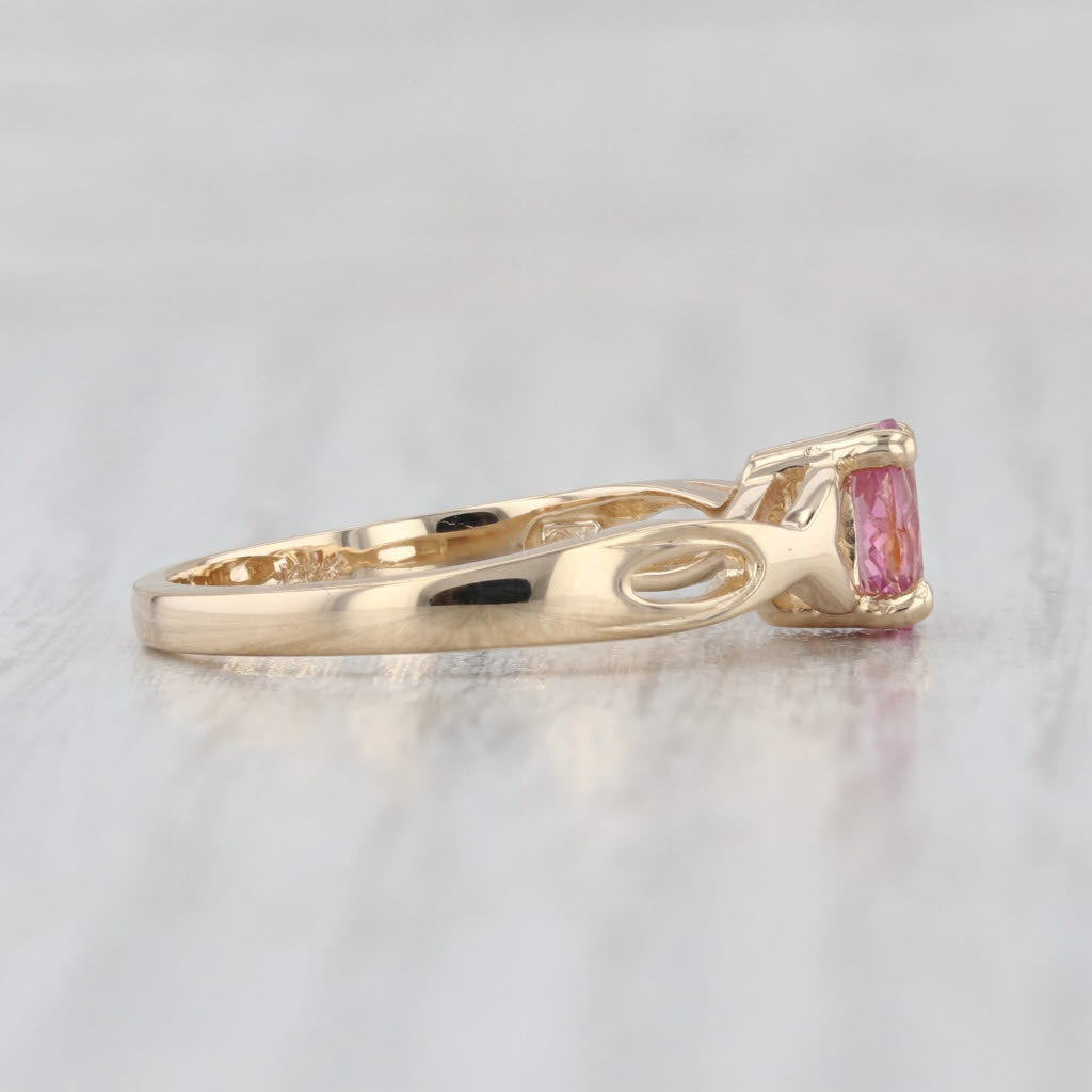 0.60ct Oval Pink Spinel Solitaire Ring 14k Yellow Gold Size 6.75
