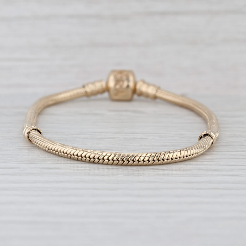 Pandora Moments Gold Clasp Charm Bracelet 550702 14k Yellow Gold 8.25" 21cm