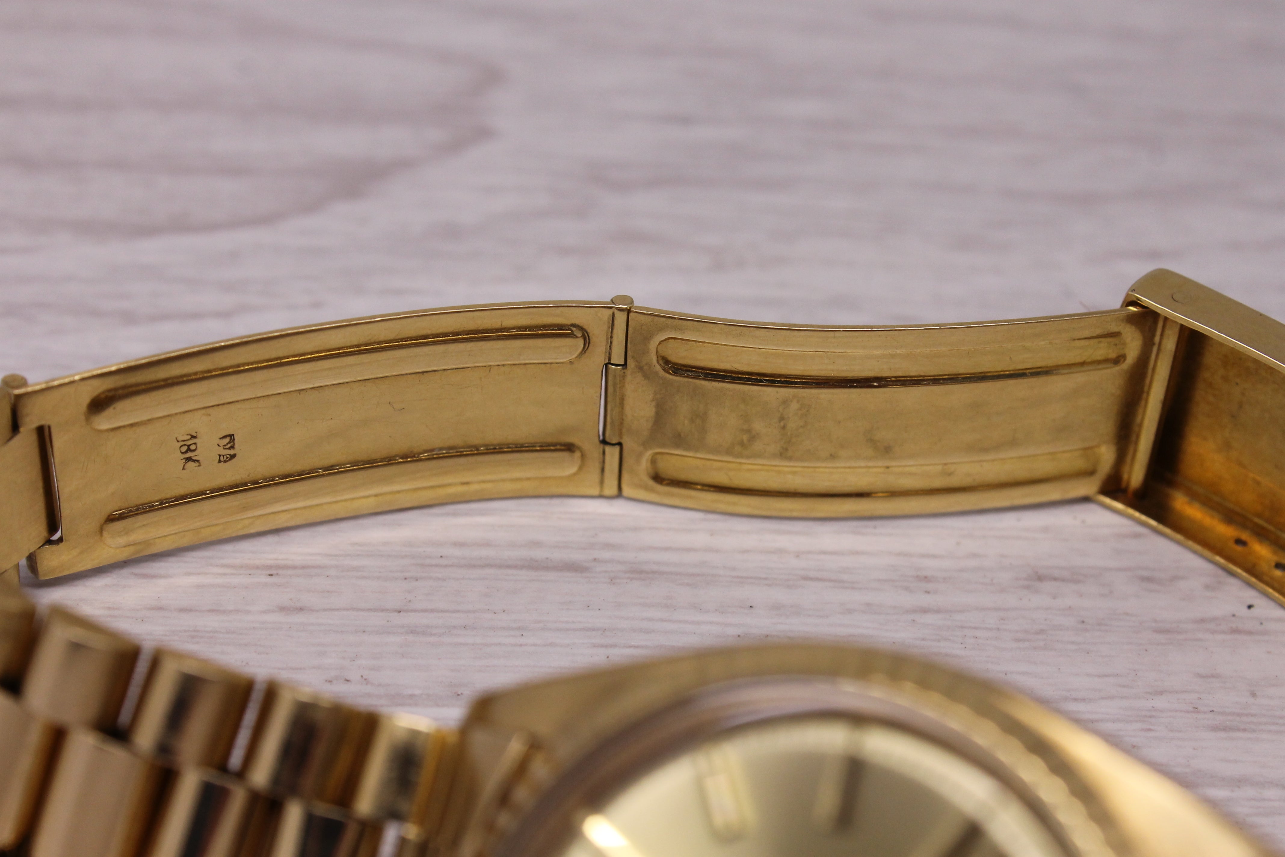 Vintage 1966 Rolex Datejust 1601 18k Yellow Gold Mens Watch w/ Bracelet & Box