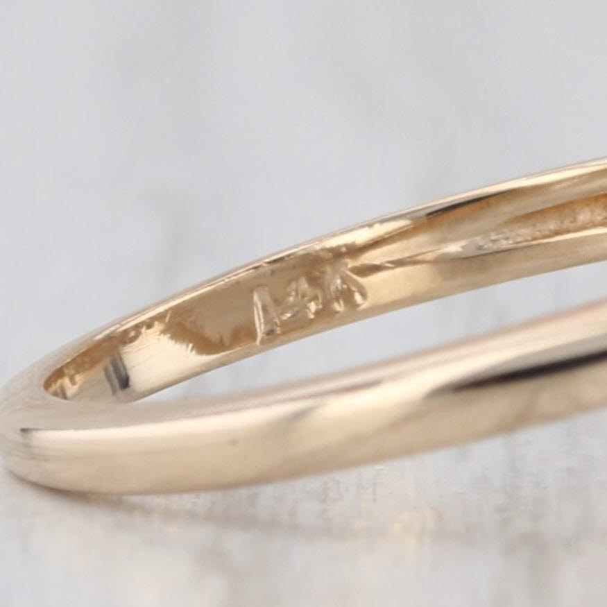 Vintage 0.39ctw Diamond 3-Stone Halo Princess Ring 14k White Yellow Gold Size 7