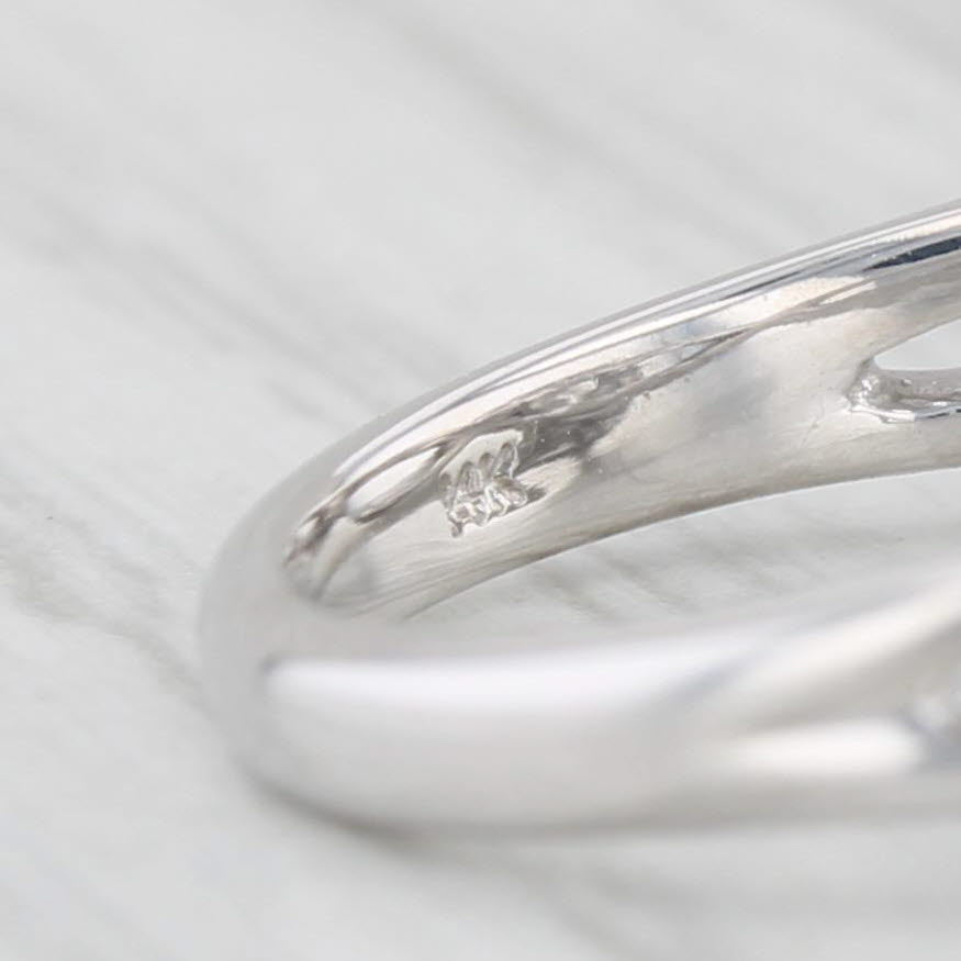 Light Gray 1ctw Round Diamond Halo Engagement Ring 14k White Gold Size 5.5