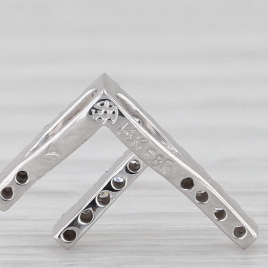 0.10ctw Diamond Letter Initial "F" Pendant 14k White Gold