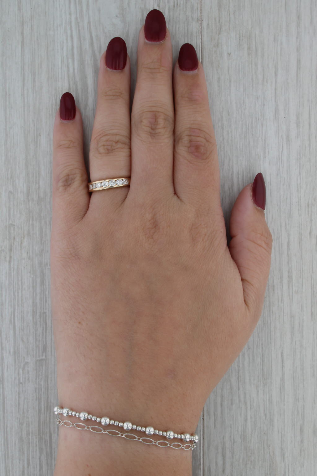 1ctw Channel Set Diamond Wedding Band 14k Yellow Gold Size 6 Anniversary Ring