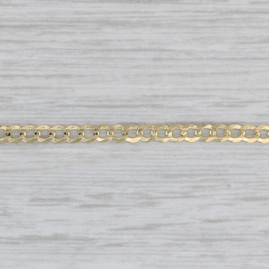 Gray New Curb Chain 14k Yellow Gold 18" 2.6mm Lobster Clasp