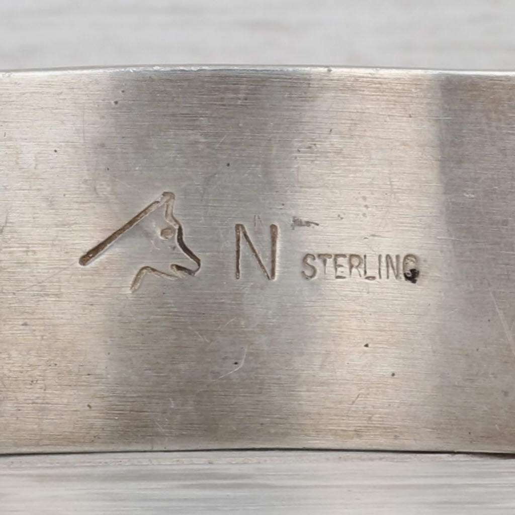 Lymann Nasyestewa Vintage Hopi Cuff Bracelet Sterling Silver Native American