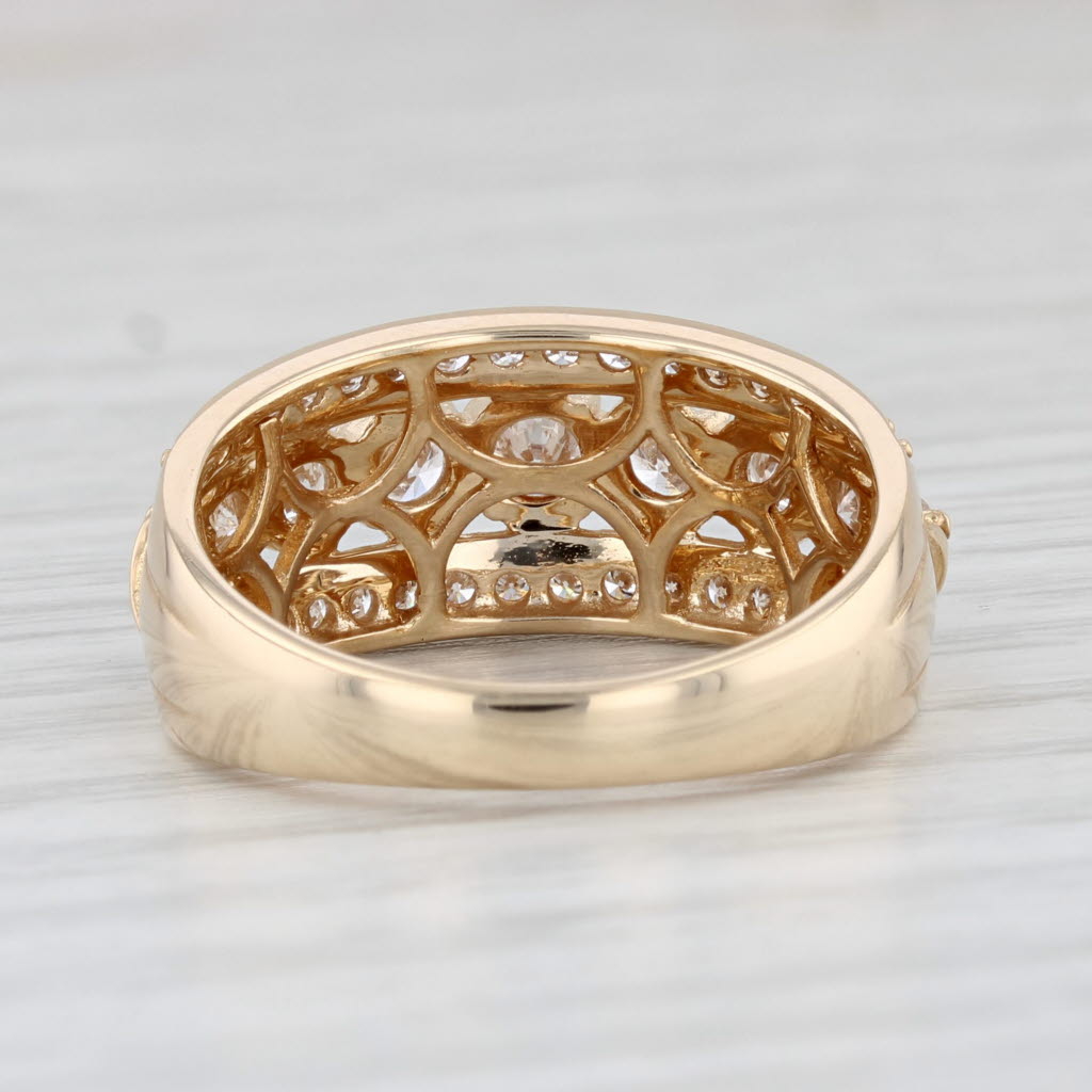 Light Gray 0.87ctw Diamond Ring 14k Yellow Gold Size 7.5 Stackable Anniversary Wedding Band