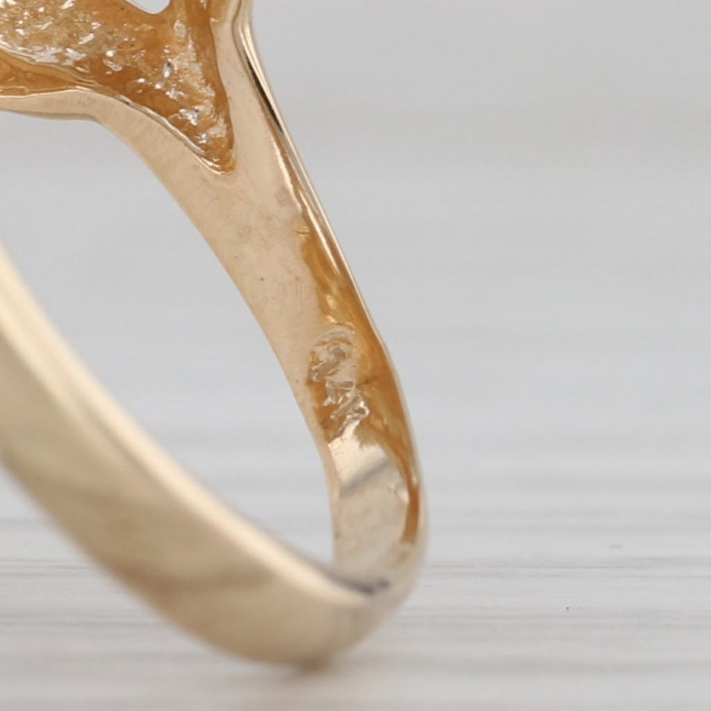 1853 $1 Liberty Coin Ring 14k 900 Yellow Gold Size 6 Signet