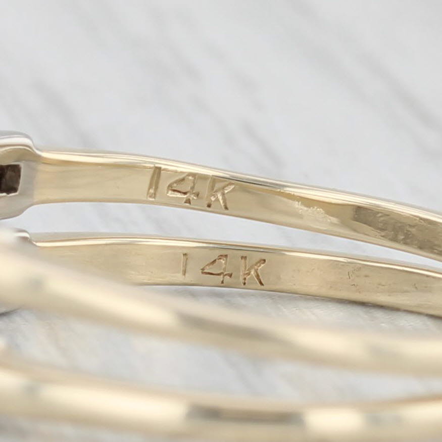 Light Gray 0.23ctw Diamond Engagement Ring Wedding Band Bridal Set 14k Yellow Gold Size 8