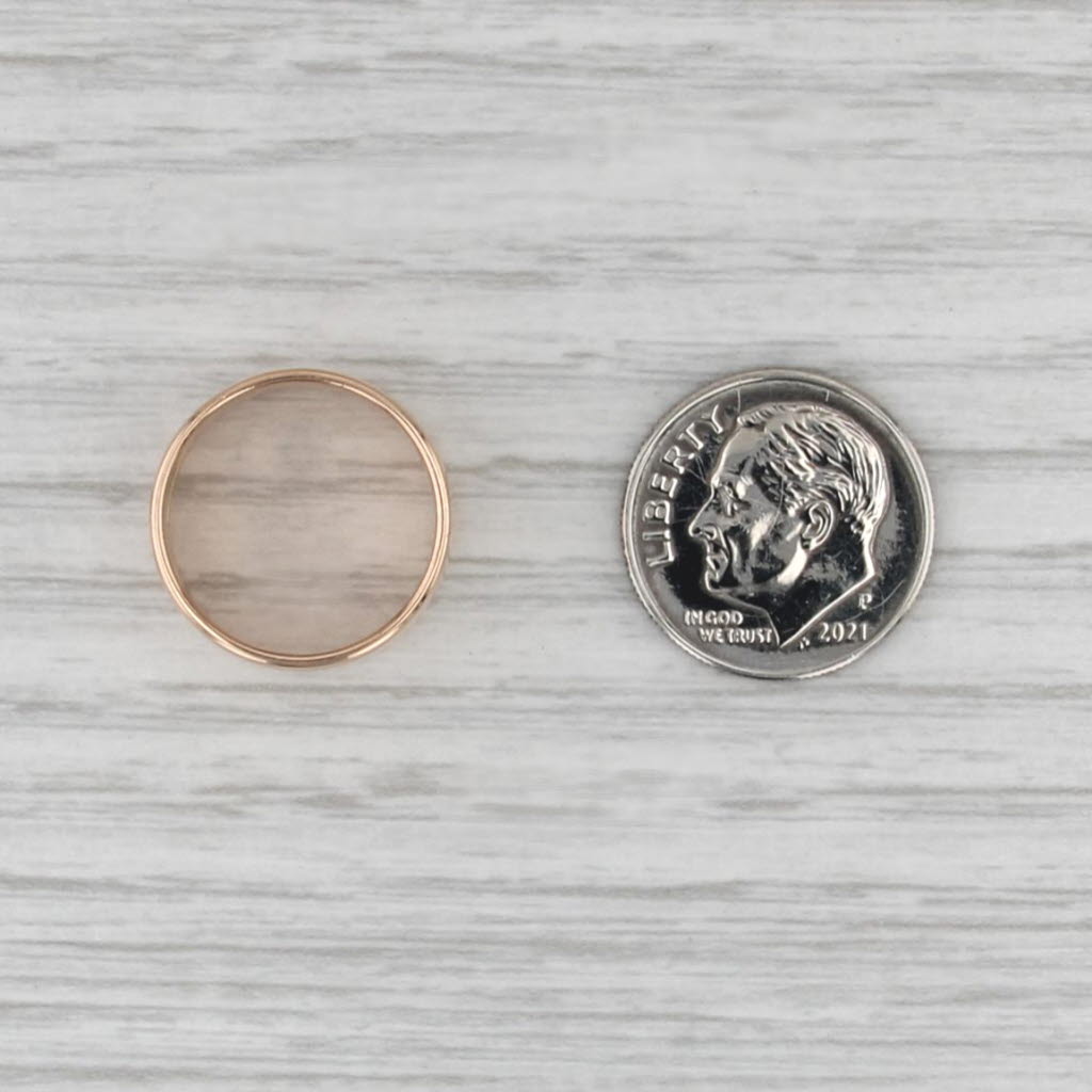 E & Co Antique Mizpah Ring 18k Rose Gold Small Wide Band Watchtower Hebrew