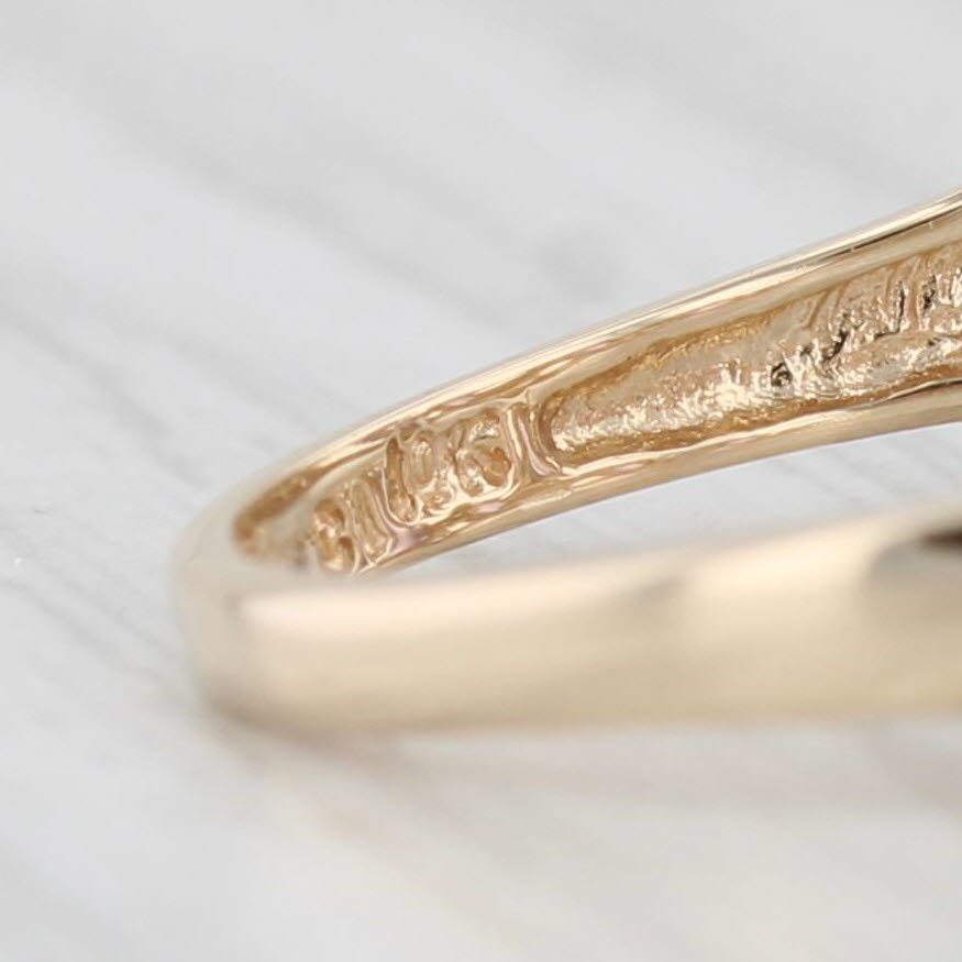 Light Gray 0.84ctw Amethyst Diamond Ring 10k Yellow Gold Size 6.75