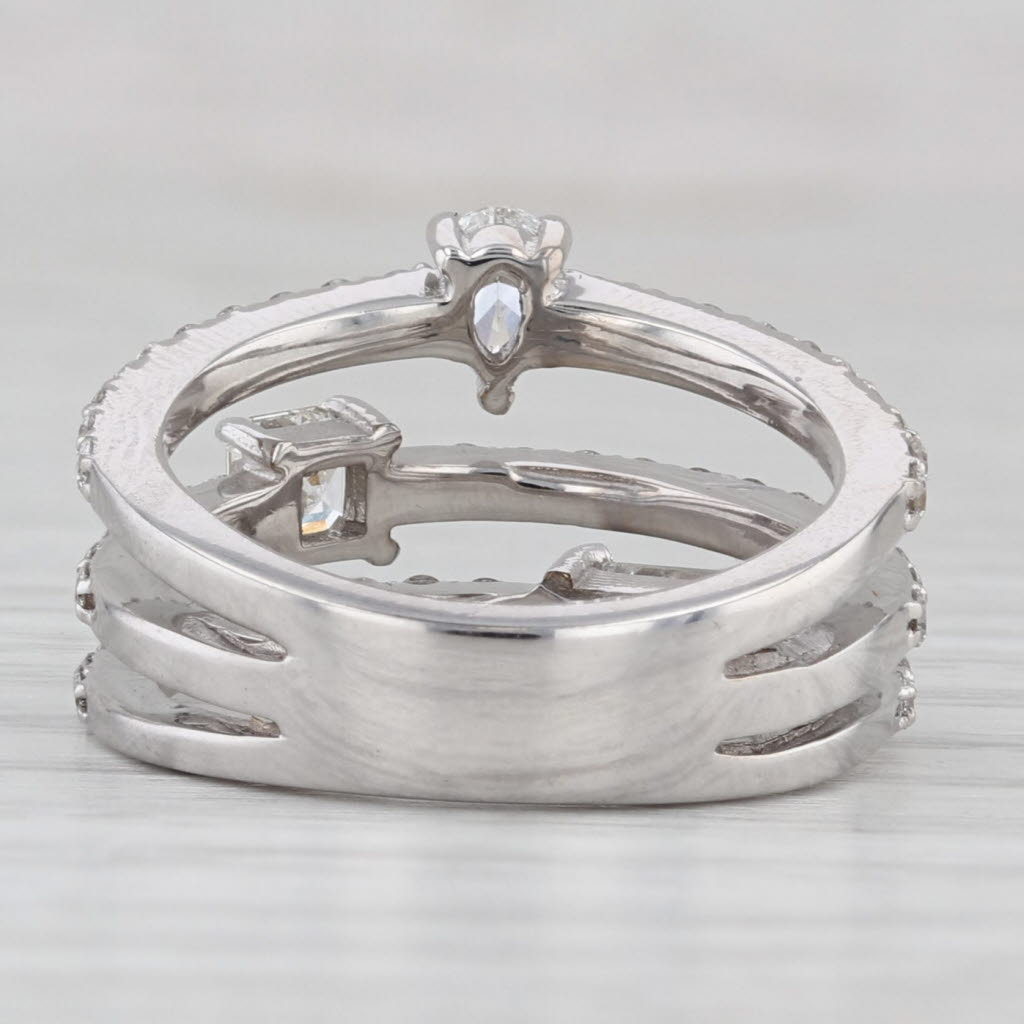 Penny Preville 1.14ctw Diamond Orbit 3-Band Ring 18k White Gold Size 6